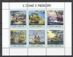 O0146 2003 S. Tome & Principe Sailing Ships Transport 1Kb Mnh - Schiffe