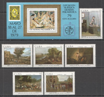 O0125 1979 Art Paintings National Museum Exhibition Bulgaria Set+Bl Mnh - Other & Unclassified