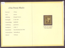 ONE BLACK PENNY - THE FIRST STAMP OF THE WORLD - REPLICA GOLD PRINT EMBOSSED - Other & Unclassified