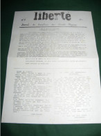 PROPAGANDE MAI 1968 : LIBERTE , JOURNAL DES TRAVAILLEURS DE GRANS MAGAZINS,: LE N° 1 20 C. - Zonder Classificatie