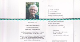 Sara Heymans-Vranken, Mechelen Aan De Maas 1895, Maasmechelen 1997. Honderdjarige. Foto - Todesanzeige