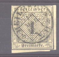 Wurtemberg  :  Mi  1  (o)              ,   N2 - Used