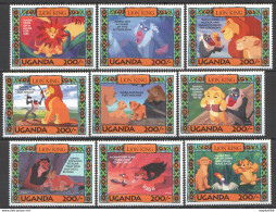 Ss1639 Uganda Walt Disney The Lion King Simba Mufasa Scar Cartoons 1Set Mnh - Disney