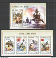 St1698 2014 S. Tome & Principe World War Ii Wwii Kb+Bl Mnh Stamps - Militares