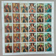 Ec164 1982 Paraguay Art Paintings Raphael Michel 25 Eu Big Sh Folded In 2 Mnh - Autres & Non Classés