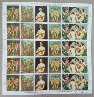 Ec166 1982 Paraguay Art Paintings Raphael !! Michel 25 Eu Big Sh Folded In 2 Mnh - Other & Unclassified