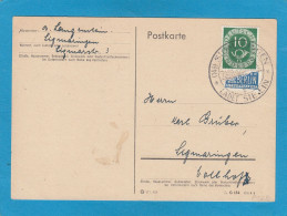 ORTSKARTE AUS SIGMARINGEN,1954. - Storia Postale