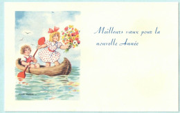 AVEC DESCRIPTIF RARE FANTAISIE MIGNONNETTE NON DENTELEE ILLUSTRATEUR SIGNE JEAN PARIS THEME ENFANTS TYPE GERMAINE BOURET - Altri & Non Classificati