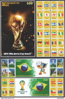 Ks Niger Sport Football World Cup Brazil 2014 All Teams Flags & Cities Mnh - Altri & Non Classificati