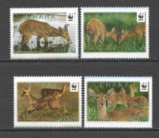 A0462 Ghana Fauna Wwf Wild Animals Bohor Reedbucks Set Mnh - Otros & Sin Clasificación