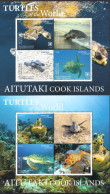 Aitutaki MNH 2 Minisheets - Tortugas