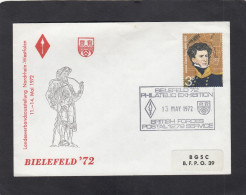 BIELEFELD 72 PHILATELIC EXHIBITION 13 MAY 1972 BRITISH FORCES POSTAL SERVICE. - Lettres & Documents