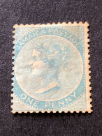 JAMAICA  SG 1  1d Pale Greenish Blue Wmk 7 MH*  CV £110 - Giamaica (...-1961)