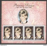 Rm313 1999 Romania Princess Of Wales Diana #5449 Mnh - Sonstige & Ohne Zuordnung