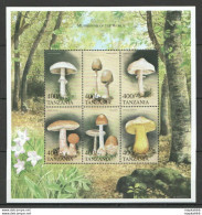 Pk274 Tanzania Flora Nature Mushrooms Of The World 1Kb Mnh Stamps - Champignons