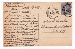 Cachet Convoyeur De Ligne 1933 Chagny à Nevers Semeuse 40c Saint-Honoré Les Bains Nièvre Hôtel Bellevue - 1906-38 Semeuse Con Cameo