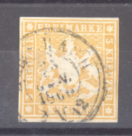 Wurtemberg  :  Mi  12b  (o)  Gelborange - Used