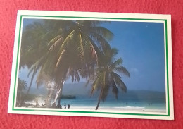 POSTAL POST CARD PLAYA LAS GALERAS BEACH SAMANÁ REPÚBLICA  DOMINICANA..`PLAGE..CARTE POSTALE CARTOLINA, CON SELLO... - Repubblica Dominicana