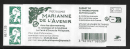 Marianne De L'Avenir Balez Carnet De Guichet Retrouvez Daté 03.11.23 - Markenheftchen