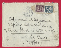 !!! INDOCHINE, LETTRE DE HANOI, TONKIN POUR LE CAIRE, ÉGYPTE DE 1933 - Lettres & Documents