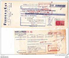 4 Lettres De Change Perron & Gay Et Huet & Briau & Pétroles Shell & Michon Pére Et Fils De 1963 - Bills Of Exchange