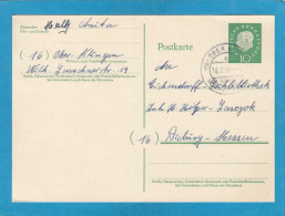 GANZSACHE MIT STEMPEL " OBER - KLINGEN ". - Cartes Postales - Oblitérées