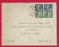 !!! INDOCHINE, LETTRE DE CHOLON, COCHINCHINE POUR PARIS DE 1931 - Brieven En Documenten