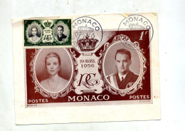 Carte Maximum 1956 Mariage - Cartes-Maximum (CM)