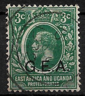 STAMP KING GEORGE V EAST AFRICA AND UGANDA OVERPRINTED G. E. A. GERMAN EAST AFRICA USED (NP#100-P13-L1) - Africa Orientale Tedesca