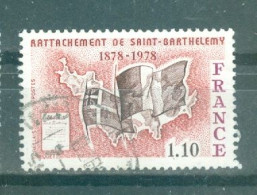 FRANCE - N°1985 Oblitéré - Rattachement De L'île De Saint-Barthlélemy à La France (1878-1978). - Usados