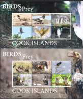 Cook Islands 2 MNH Minisheets Together - Águilas & Aves De Presa