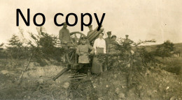 PHOTO ALLEMANDE - FLAK - CANON CONTRE AVION A TROISFONTAINES PRES DE HARTZVILLER MOSELLE - GUERRE 1914 - 1918 - Guerra, Militari