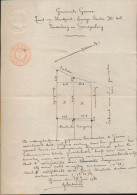 DOKUMENT 1921 GEMEENTE GAVERE PLAN LAND OP HECHAUT - VERDELING EN GRENSPALING        1 BLAD - Documents Historiques