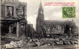 MEURTHE ET MOSELLE-La Guerre En Lorraine En 1914-1918-Baccarat Bombardé Par Les Allemands-L'Eglise - Bastien- - Baccarat