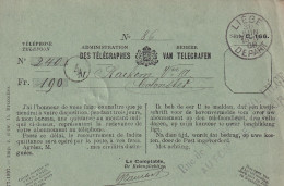 Lettres & Documents  Belgique België Belgium   Administration Des Télégraphes   1908 - Autres & Non Classés