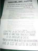 PROPAGANDE  1968 : TRAVAILLEURS DE SANTE EN LUTTE , LE N ° 1 ° JUILLET 1968 - Politique