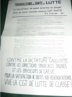 PROPAGANDE  1968 : TRAVAILLEURS DE SANTE EN LUTTE , LE N ° 1 ° JUILLET 1968 - Ohne Zuordnung