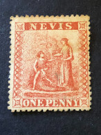 NEVIS SG 15  1d Pale Rose Red Perf 13  MNG (*) - St.Cristopher-Nevis & Anguilla (...-1980)