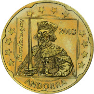 Andorre, 20 Euro Cent, Fantasy Euro Patterns, Essai-Trial, BE, 2003, Laiton, FDC - Prove Private