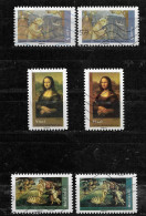 France 2008 Oblitéré  Adhésif  N° 150 -153 -155  Ou 4132 - 4135 - 4138  ( 3  PAIRES AVEC NUANCES ) " Chefs D'oeuvre - Used Stamps