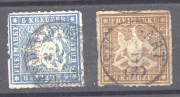 Wurtemberg  :  Mi  32-33  (o) - Used