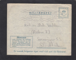 FELDPOST AUS STOCKHOLM,MIT B.MARKE AUF DER RÜCKSEITE ZUR ANTWORT,1943. - Military