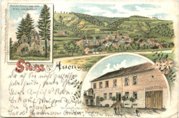 Gruss Aus Auen - Litho - Bad Kreuznach