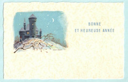 AVEC DESCRIPTIF RARE FANTAISIE MIGNONNETTE DENTELEE ILLUSTRATEUR SIGNE JEAN PARIS THEME CHÂTEAU FORT MANOIR VOEUX - Andere & Zonder Classificatie