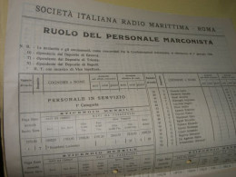 DOCUMENTI SOCIETA' ITALIANA RADIO MARITTIMA - Historical Documents