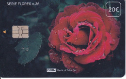 ISN-382 TARJETA DE ISERN DE LA SERIE FLORES Nº36 (FLOR-FLOWER-ROSA) - Emissioni Di Base