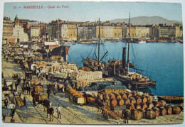 CPA De 1921 - MARSEILLE Le Quai Du Port - Animé, Bateaux, - BON ETAT - - Oude Haven (Vieux Port), Saint Victor, De Panier