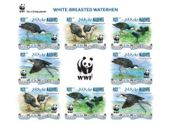 Maldives 2013, Animals, WWF, Birds, 8val In BF IMPERFORATED - Maldives (1965-...)