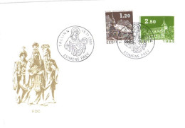 Estonia:FDC, Christmas 1994, Churches - Estonie