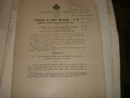 ORDINANZA DI SANITA' MARITTIMA N.10 - Historical Documents